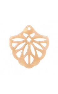 Resin pendant 40mm - Peach blush opal